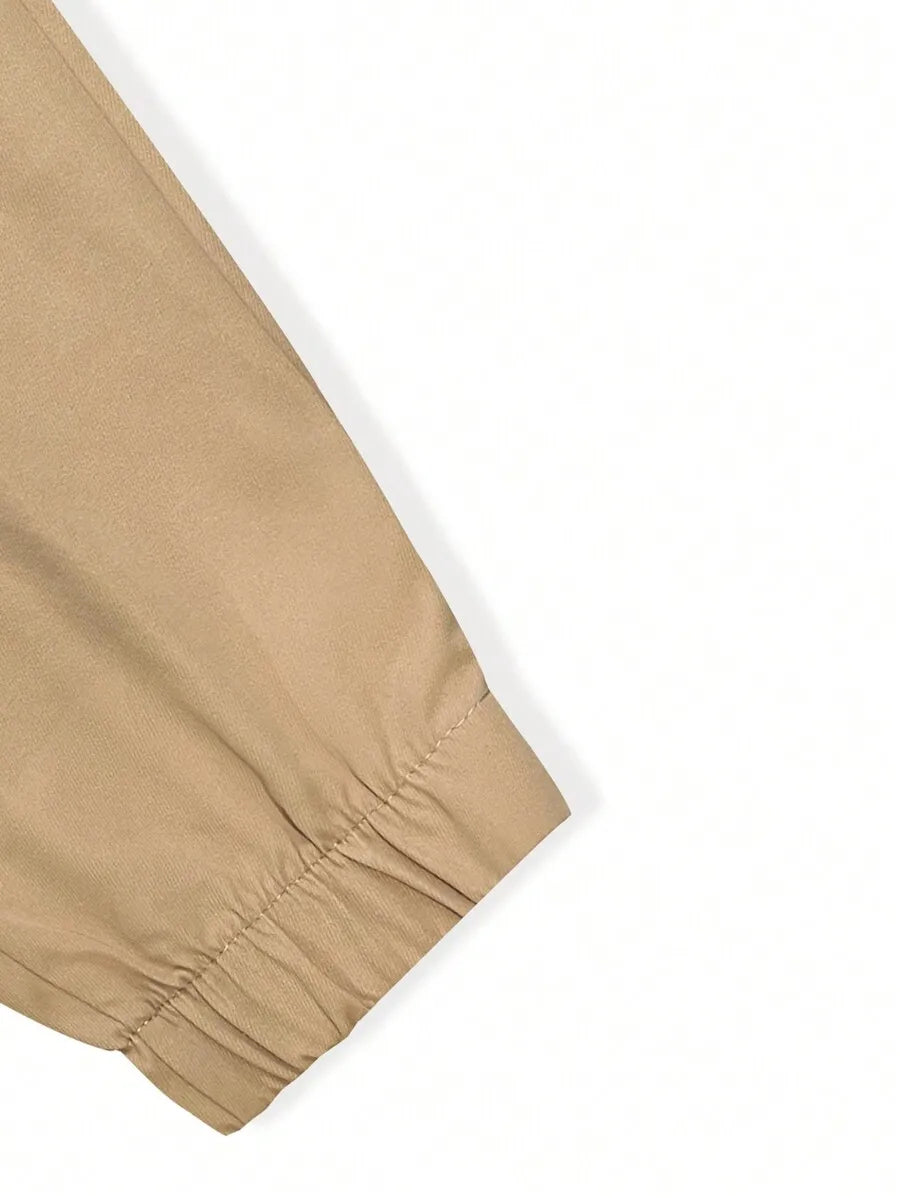 Men's Jogger Pants With Drawstring Waist And Ribbed Hem