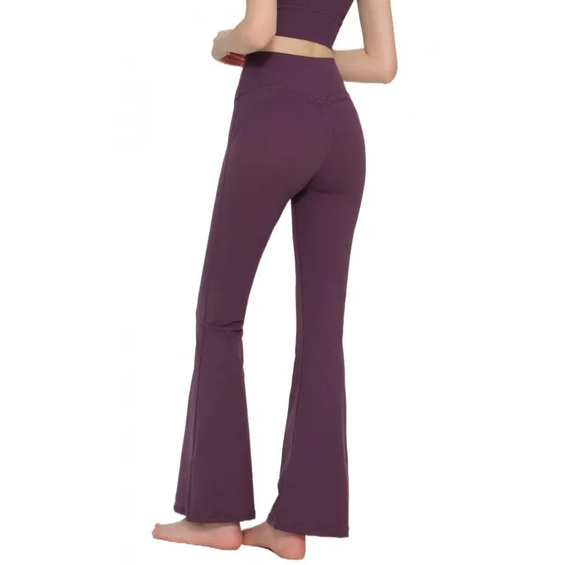 Flared Leggings Women High Waist Yoga Pants Breathable Quick Dry
