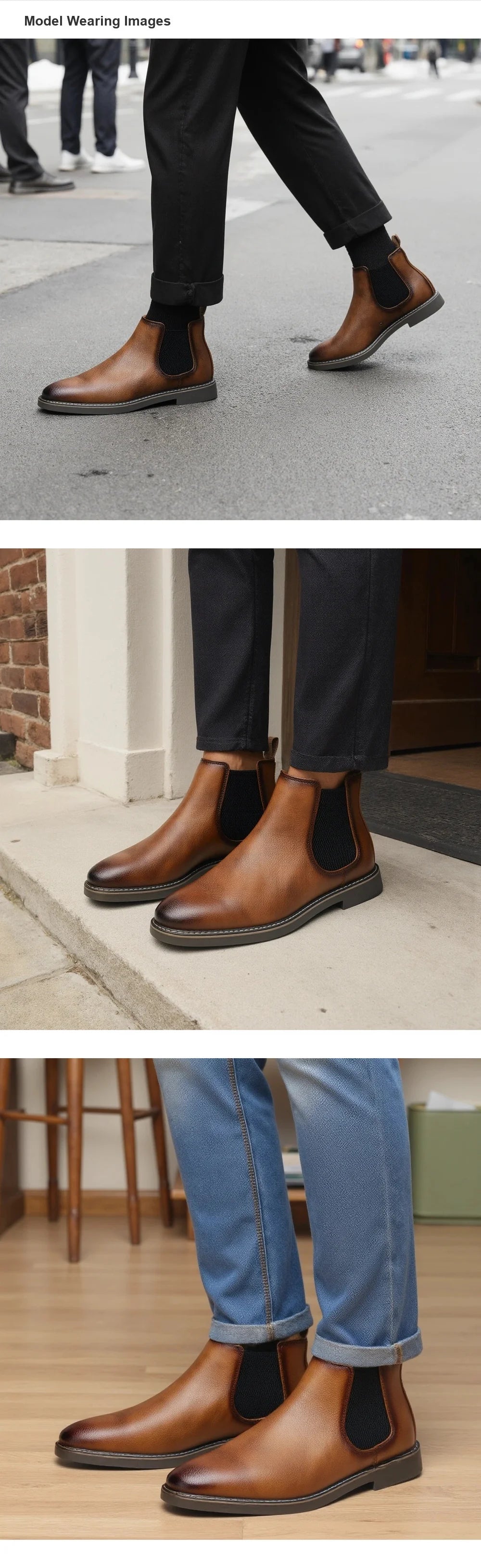 Journey Men's Casual Chelsea Boots Comfortable Everyday Footwear