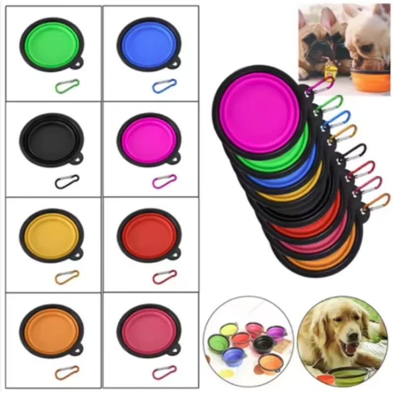 Collapsible Silicone Food And Water Bowl For Cats And Dogs