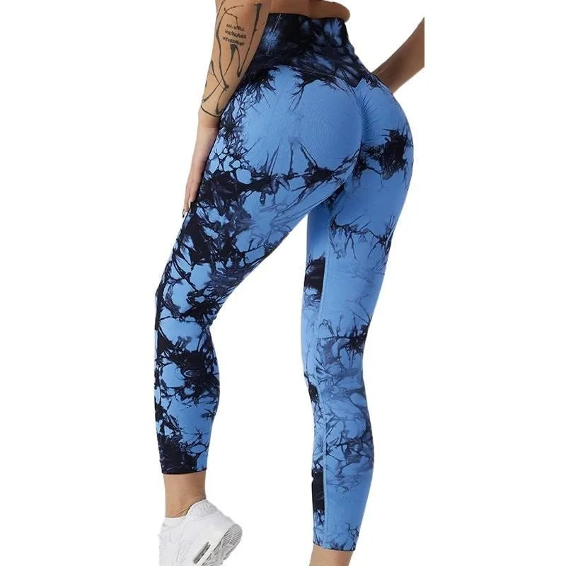 High Waist Tie Dye Yoga Pants for Women Breathable