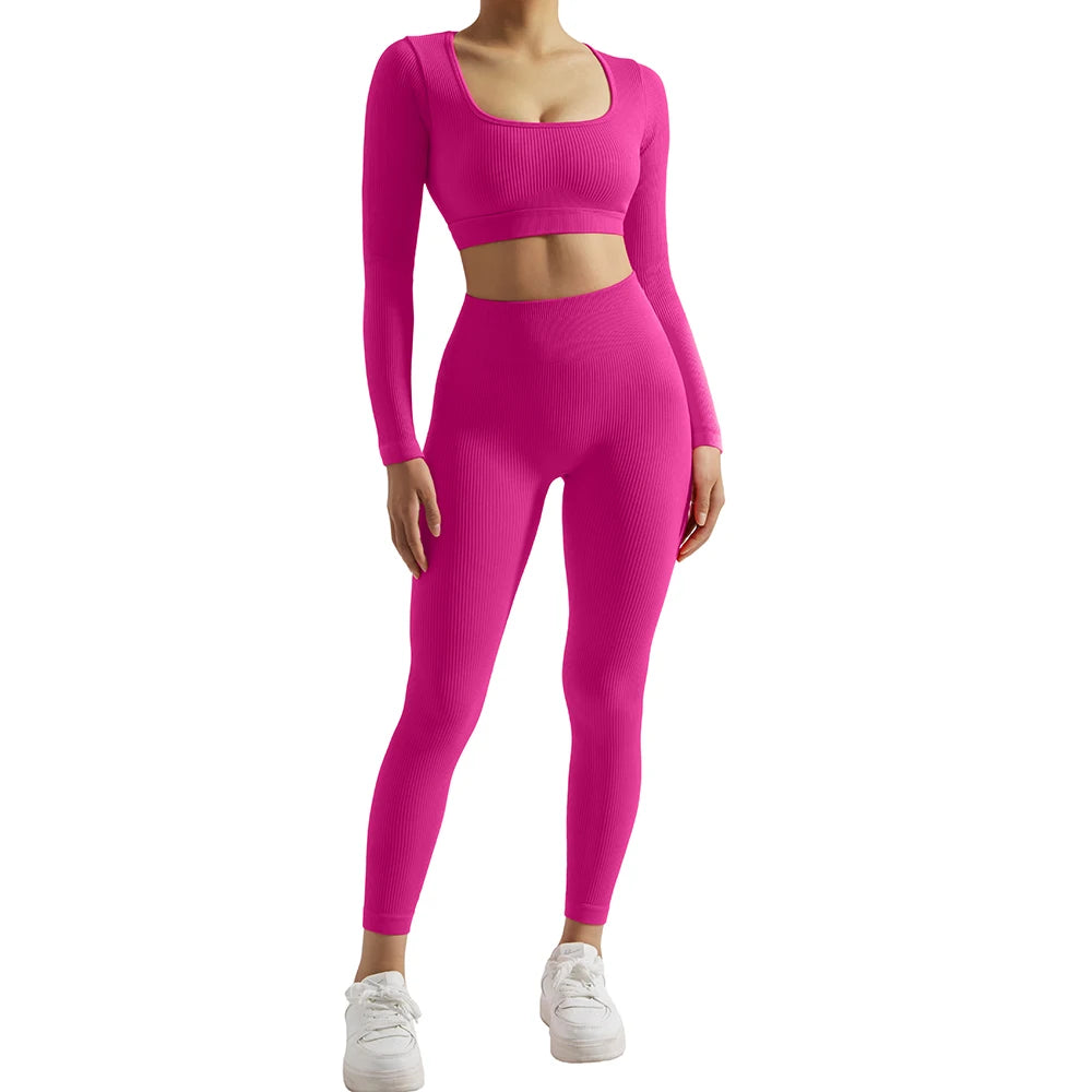 Women Yoga Set Two Piece Quick Drying Fitness Wear
