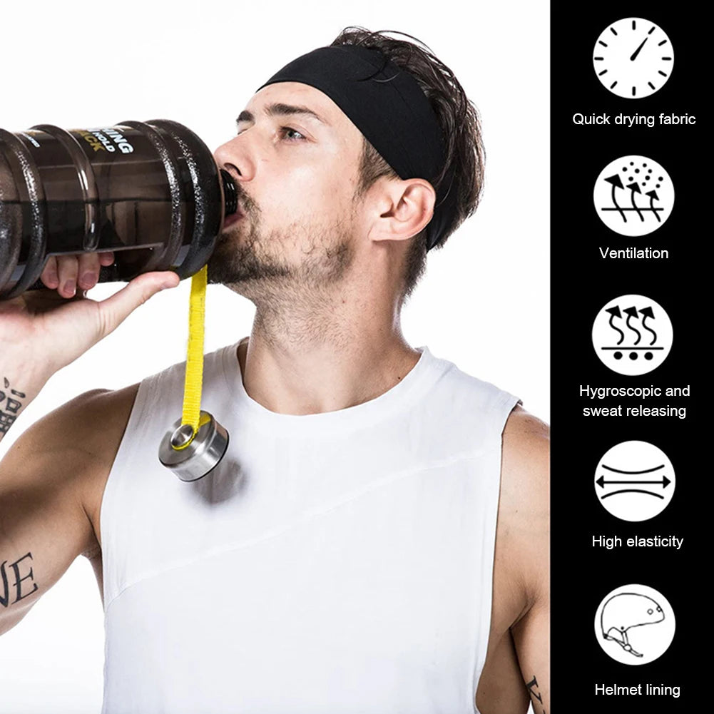 Elastic Sports Headbands For Men Women Quick Dry Sweat Absorption