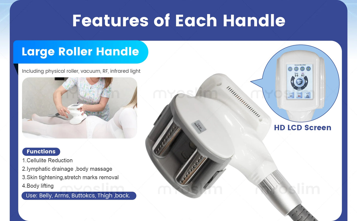 5 In 1 Automatic Roller Body Slimming Machine 40K Cavitation RF Vacuum
