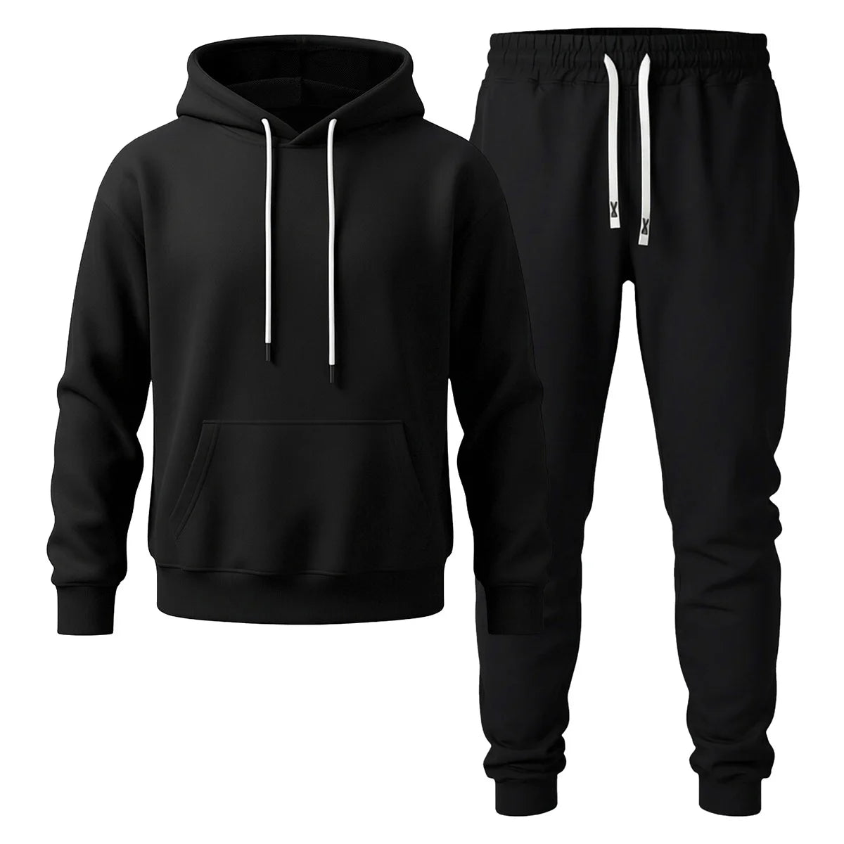 Men's Casual Sports Hoodie And Jogger Set For Everyday Wear