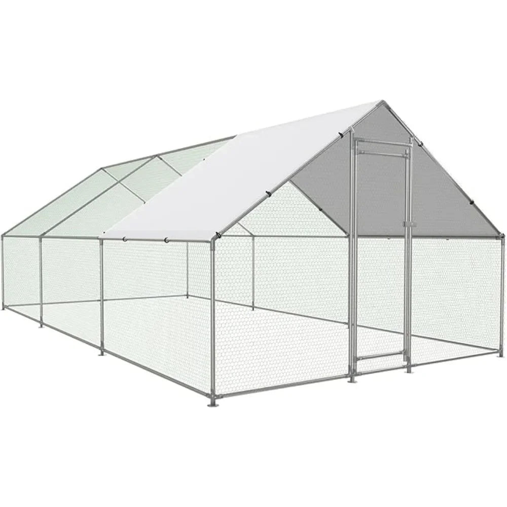 Large Metal Farm Animal Cage/Pen with Water Resident and Anti-UV Cover