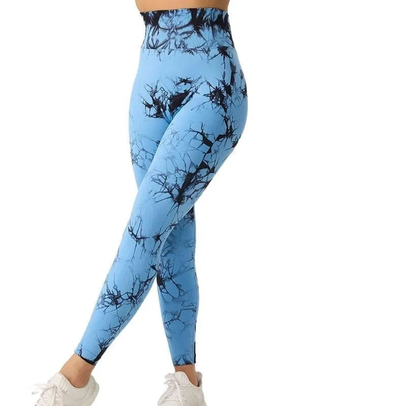 High Waist Tie Dye Yoga Pants for Women Breathable