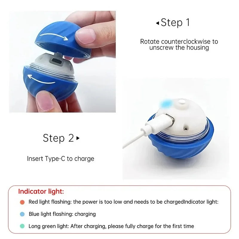 Automatic Moving Dog Ball Toy USB Rechargeable