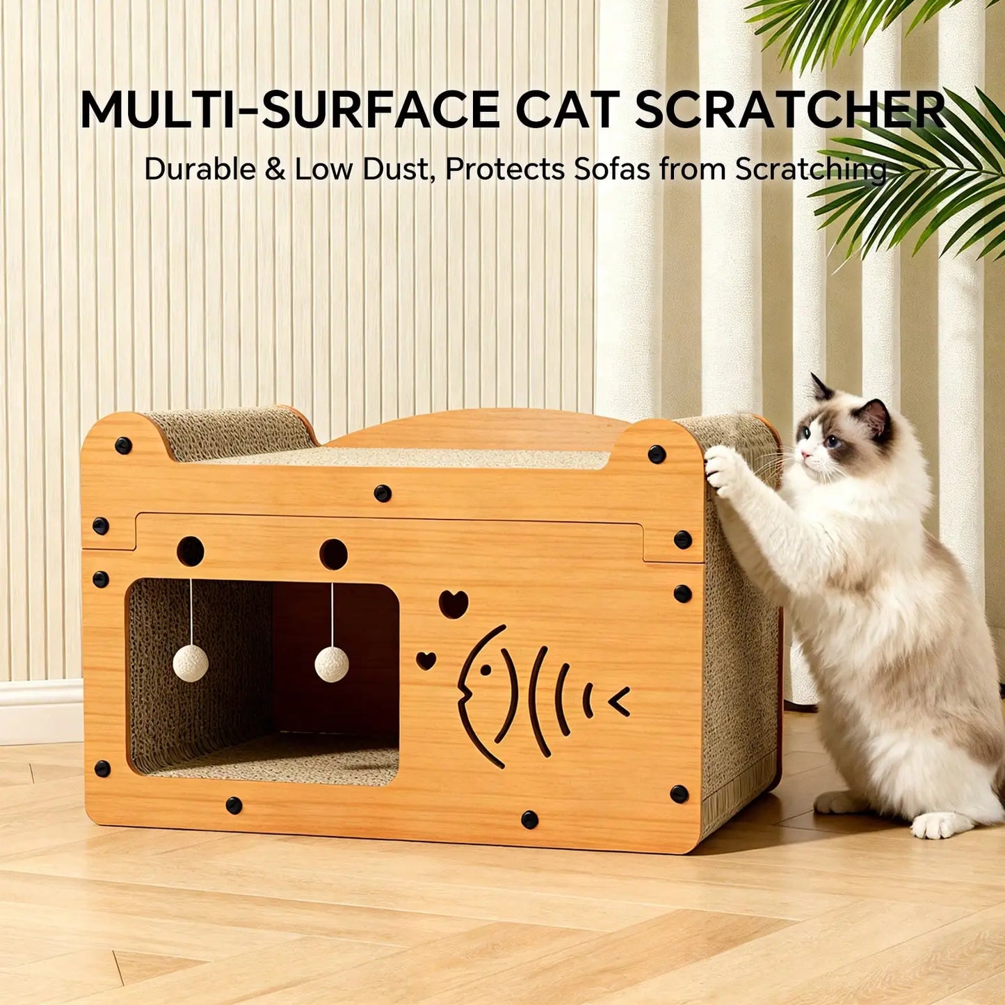 Cat Scratching Board And Resting Bed For Claw Care
