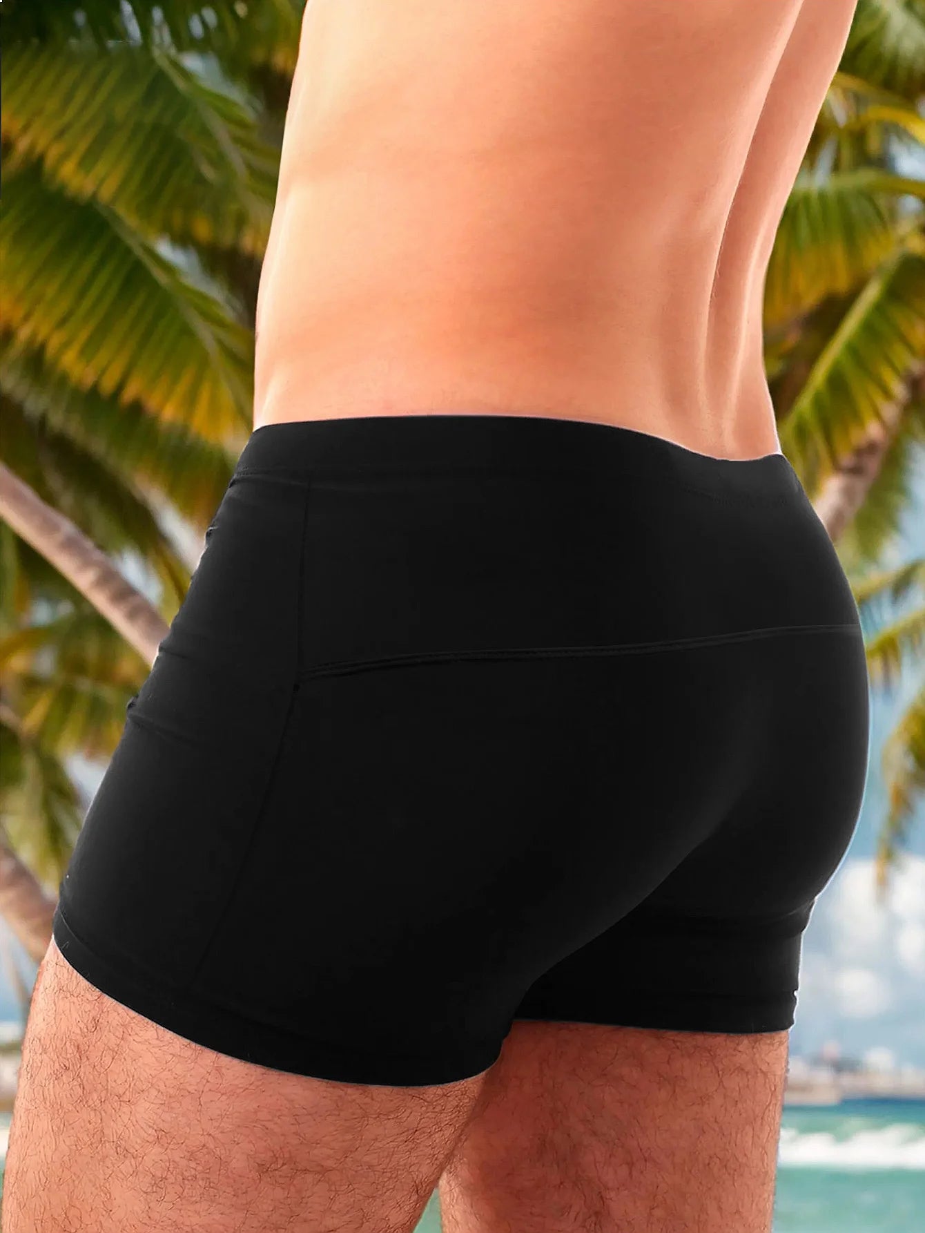 Men's Quick Dry Stretchy Swim Trunks Slim Fit Beachwear