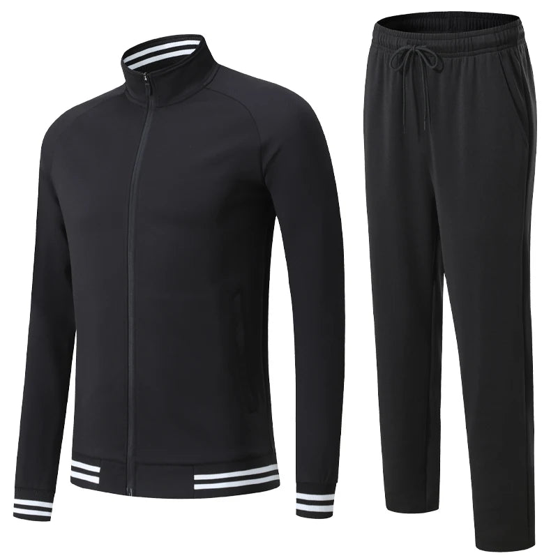 Tracksuit With Zipper and Pocket Sets for Training