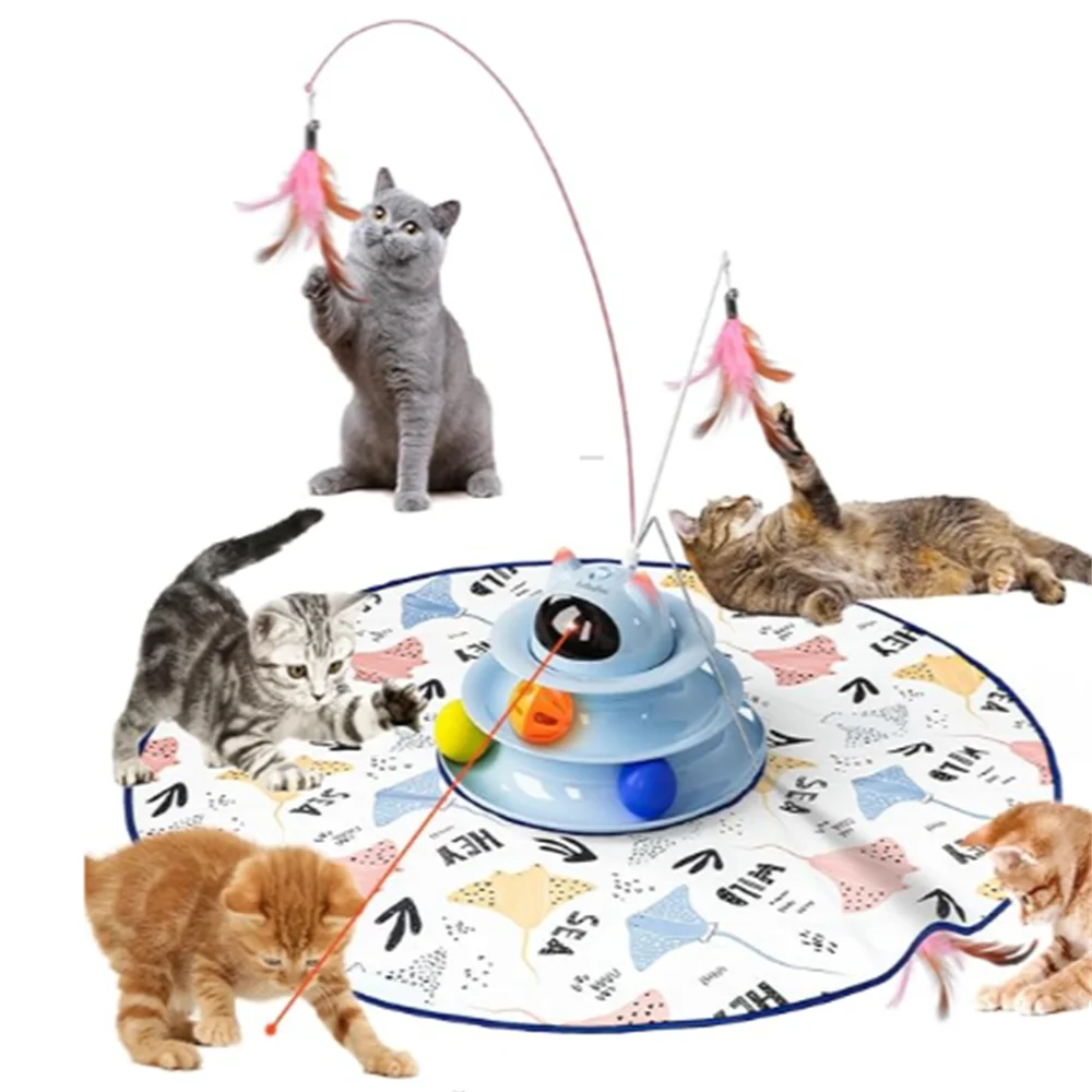 5-in-1 automatic interactive cat toy, suitable for indoor cats, rechargeable