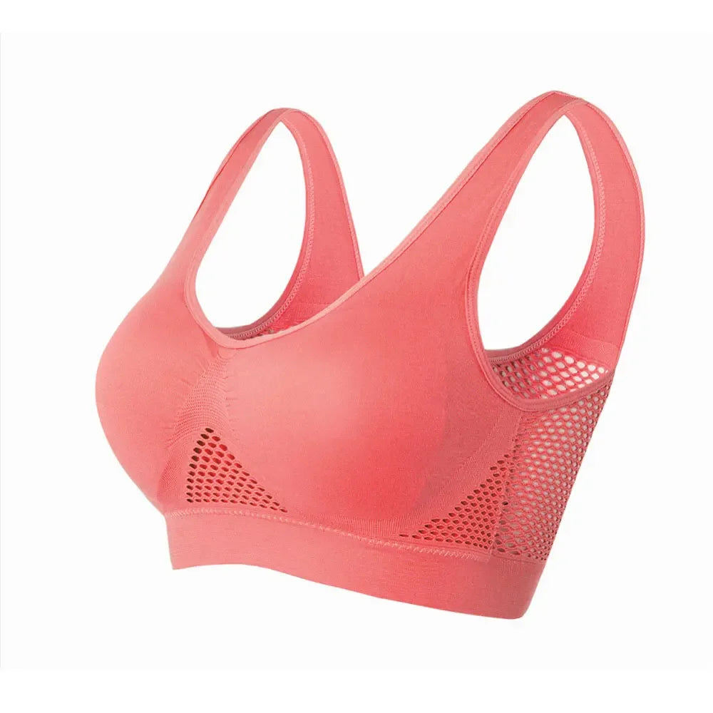 Yoga Sports Bra With Removable Pads Breathable Polyester