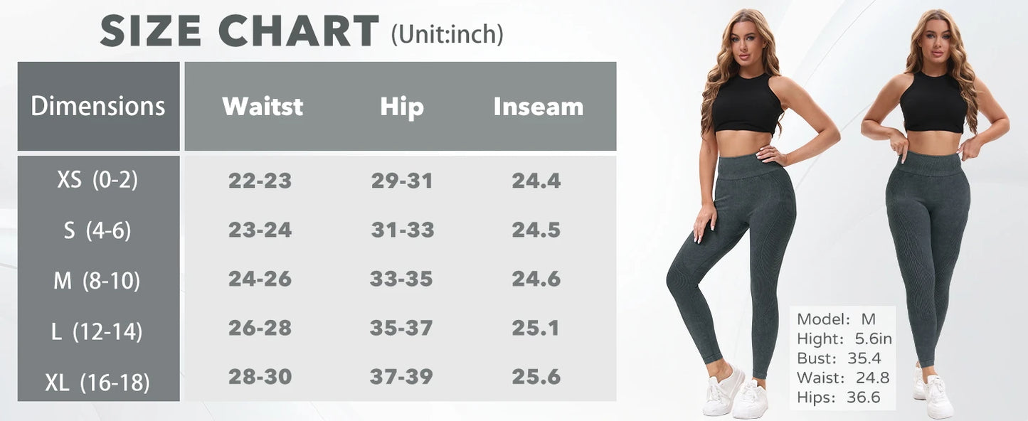 Women High Waisted Fitness Leggings 2 Pack For Gym Running