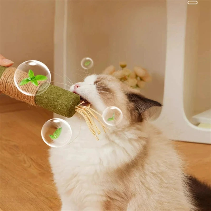 Interactive Plush Cat Ball Squeak Toy With Catnip Training