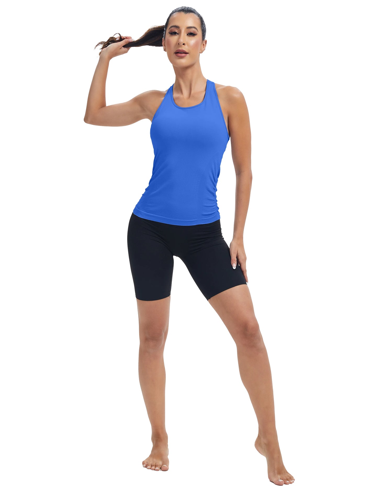 Seamless Women's Workout Tank Top With Built-In Bra