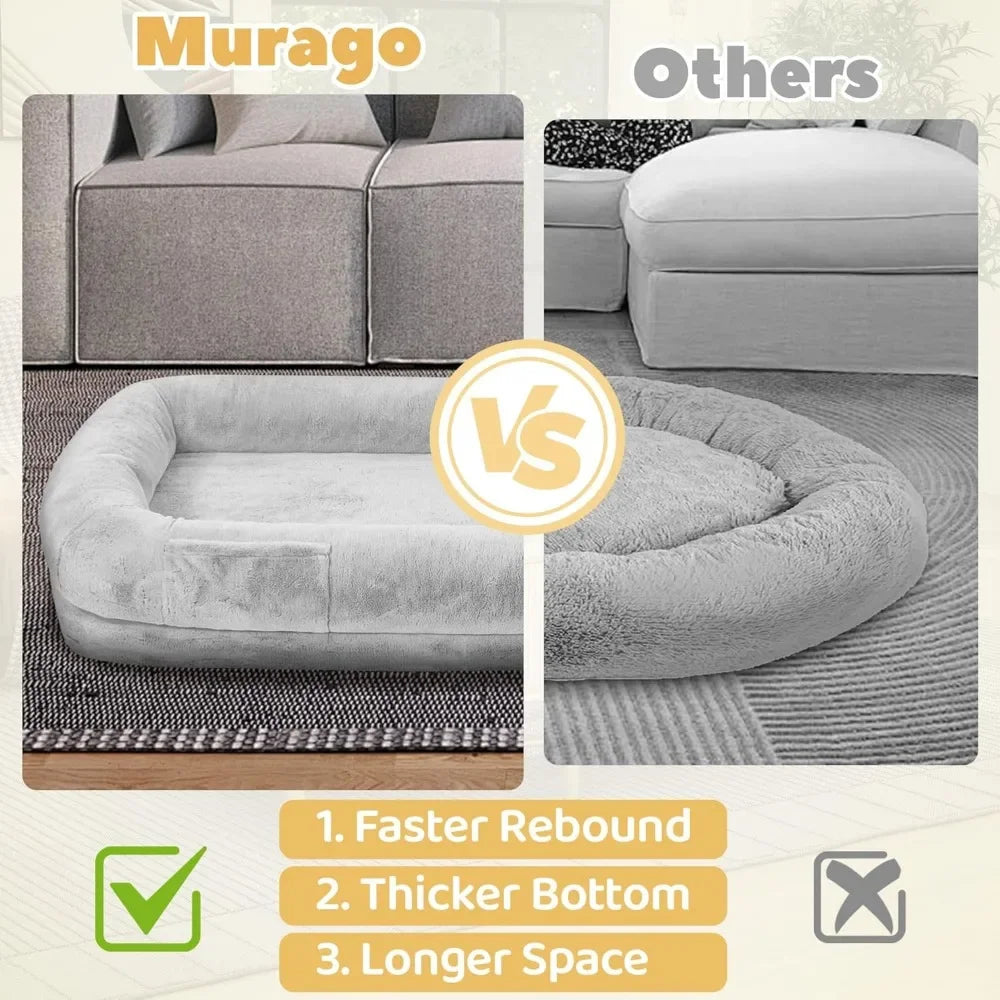 71" Dog Bed, Removable Cover, Washable, Waterproof, Orthopedic Design