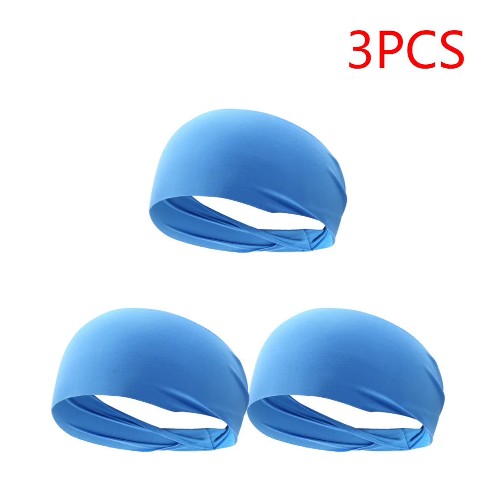 Elastic Sports Headbands For Men Women Quick Dry Sweat Absorption