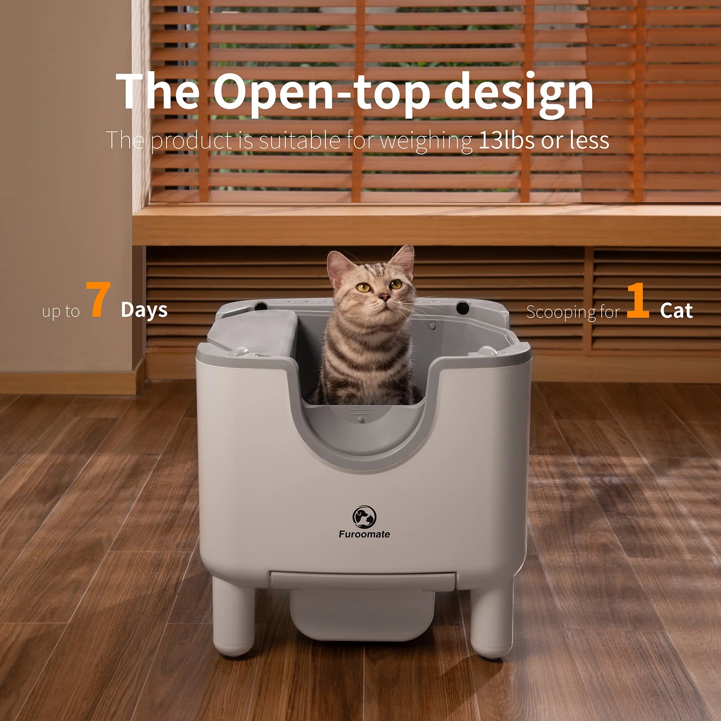 Self Cleaning Automatic Open Top Litter Box For Cats