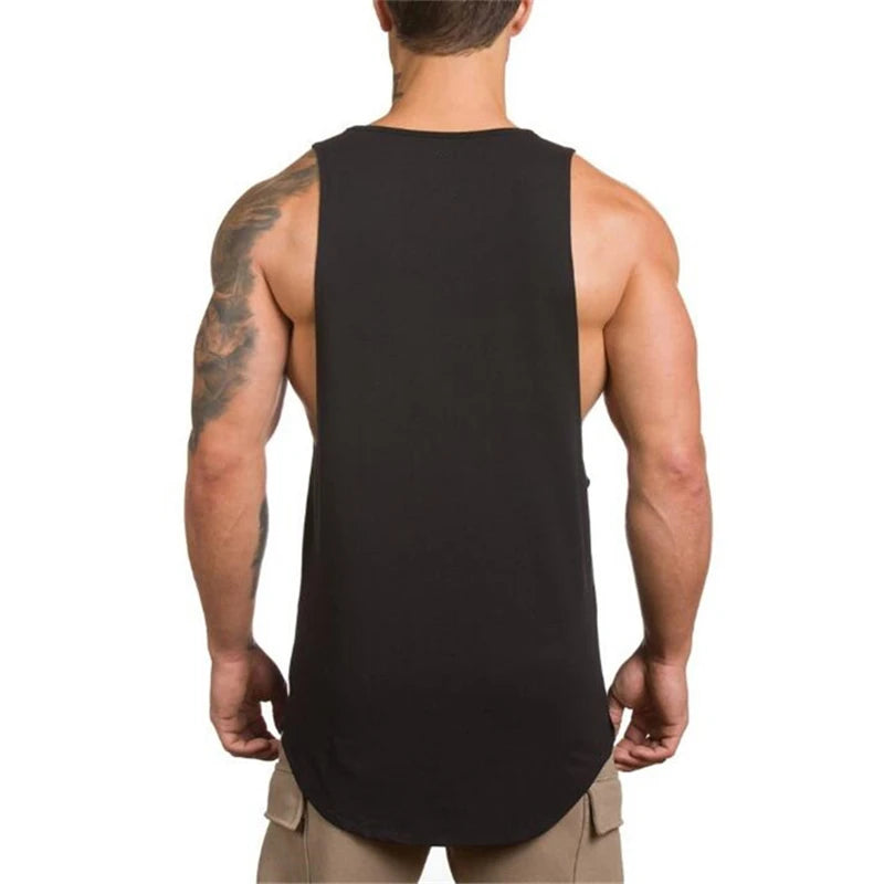 Cotton Breathable Sleeveless Muscle Tank Tops For Men