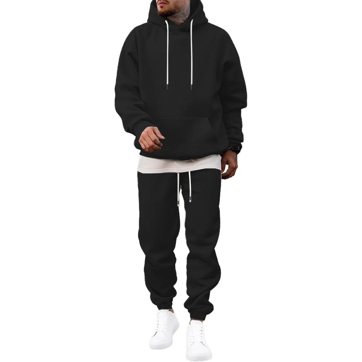 Men's Casual Sports Hoodie And Jogger Set For Everyday Wear