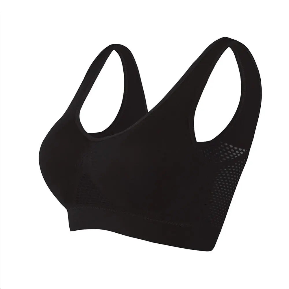Yoga Sports Bra With Removable Pads Breathable Polyester