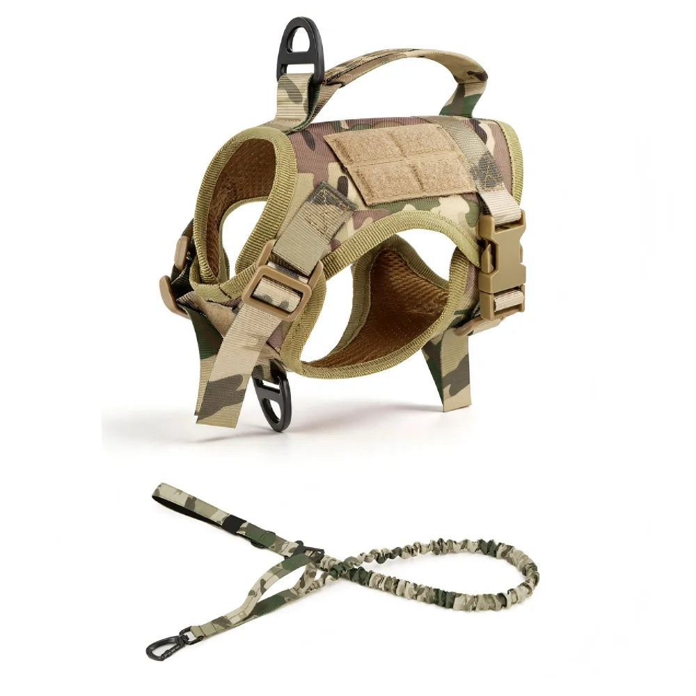 Tactical Cat Harness Vest And Leash Set Adjustable Escape Proof