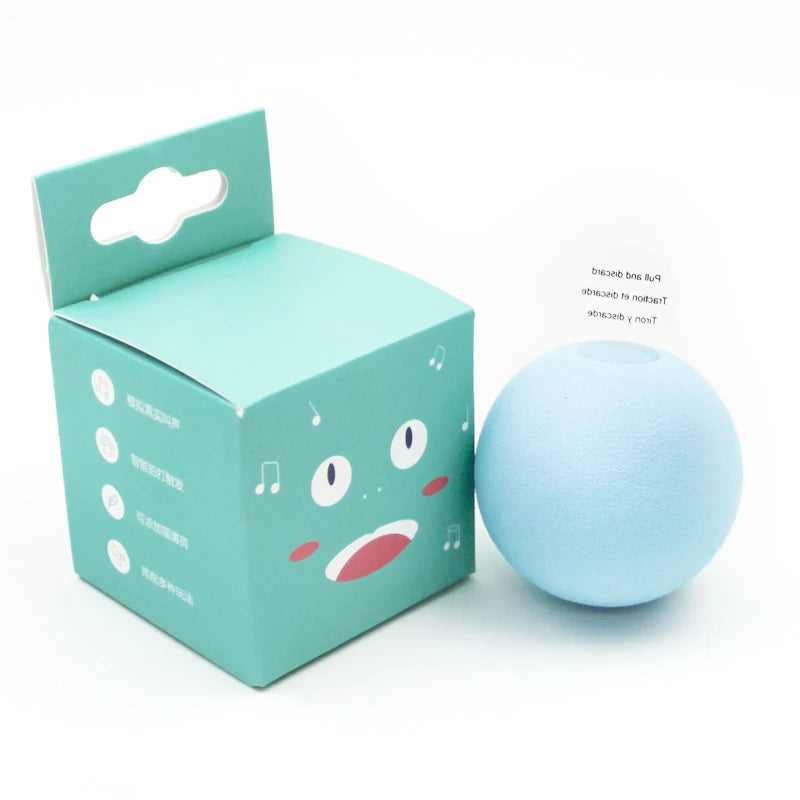 Interactive Plush Cat Ball Squeak Toy With Catnip Training