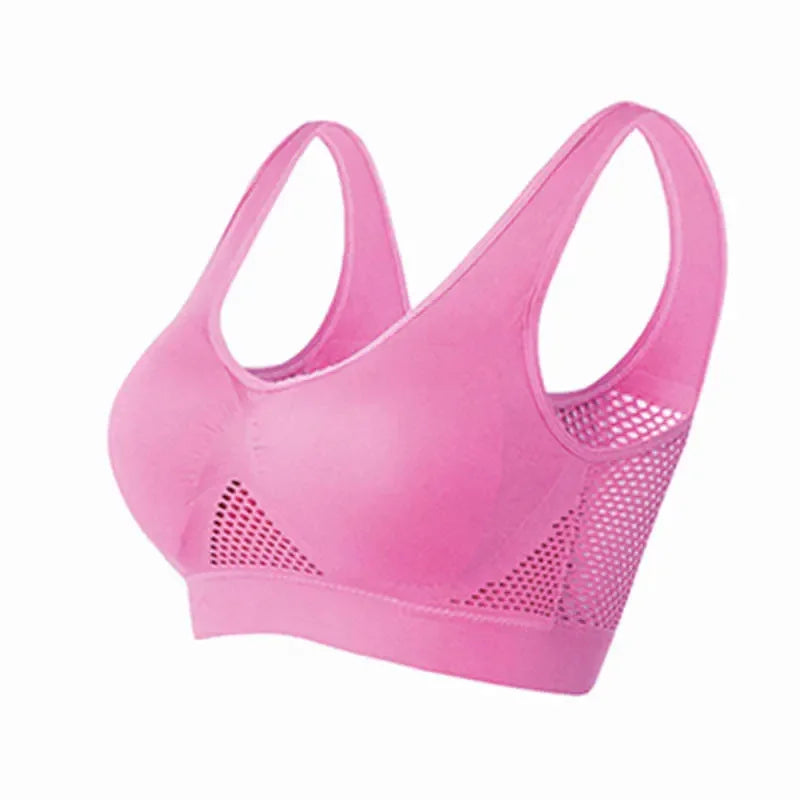 Yoga Sports Bra With Removable Pads Breathable Polyester
