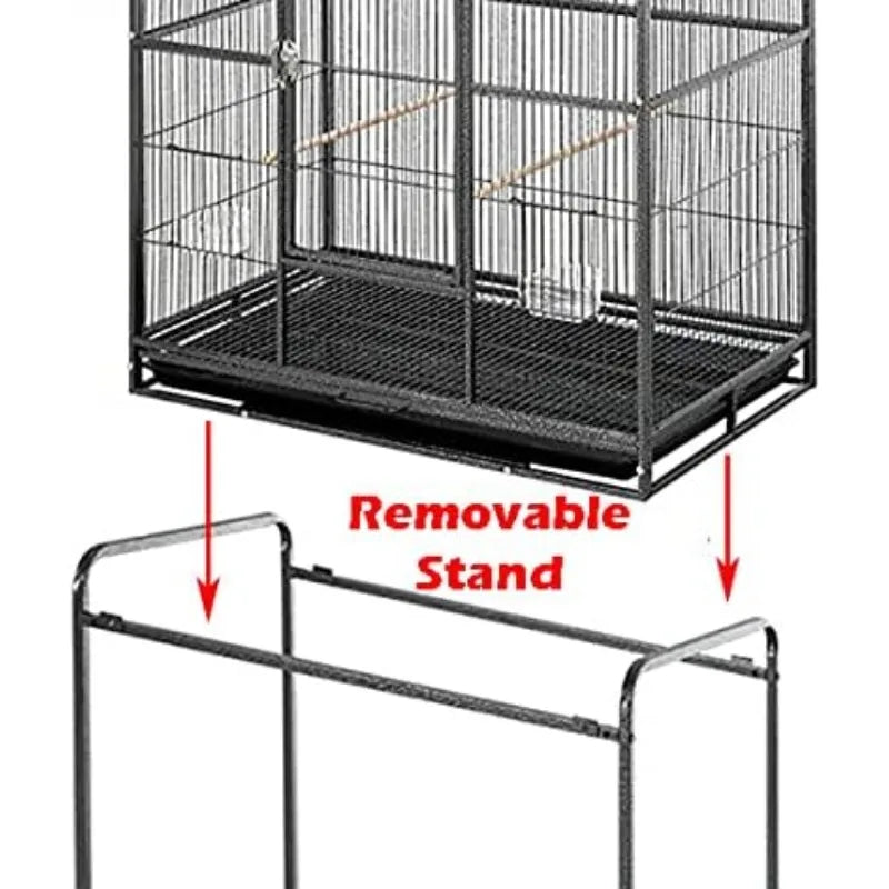 Large Double Bird Cage with Removable Rolling Stand