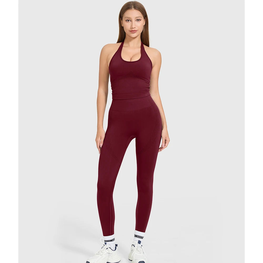 Women HighWaisted Leggings With Push Up Bra For Yoga