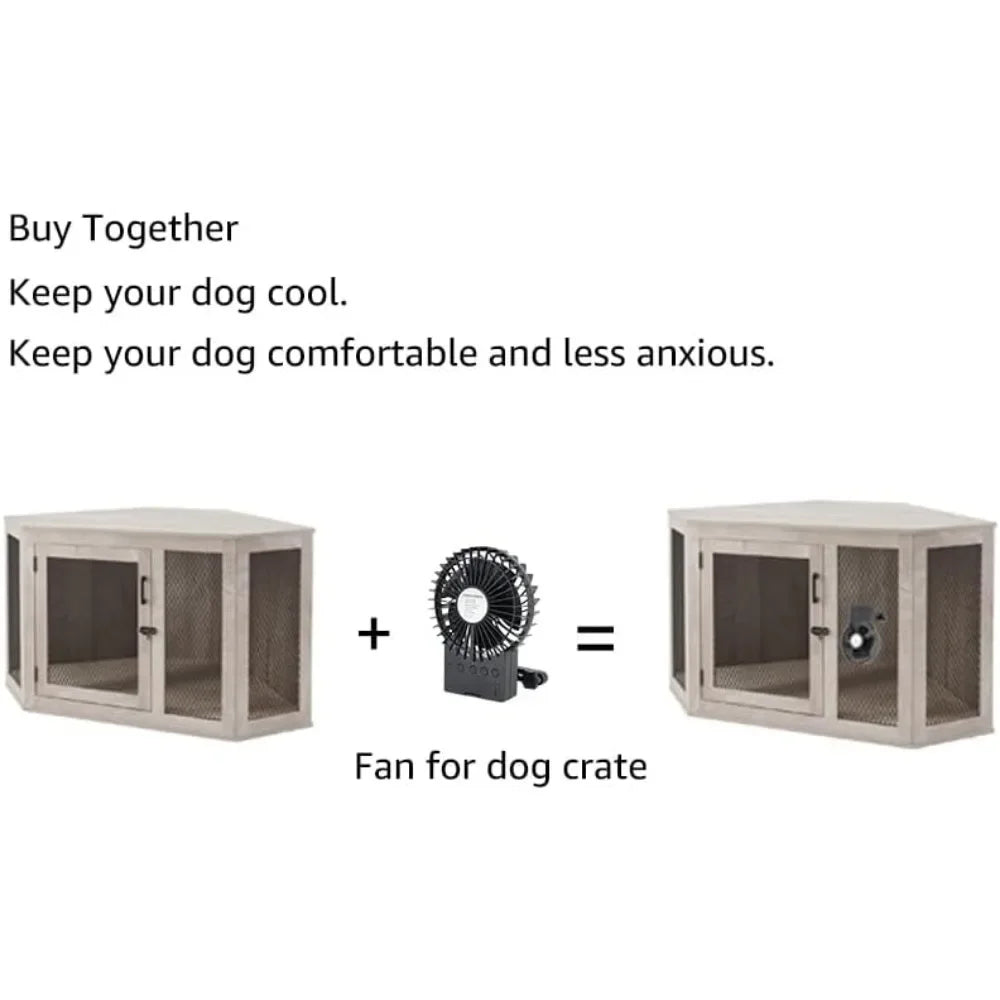 Indoor Furniture Style Corner Dog Crate for Small to Medium Dogs