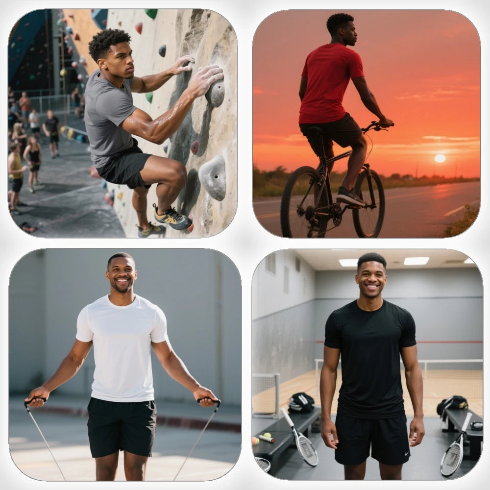 Men Quick Dry Basic Short Sleeve Shirts 5 Pack Essential
