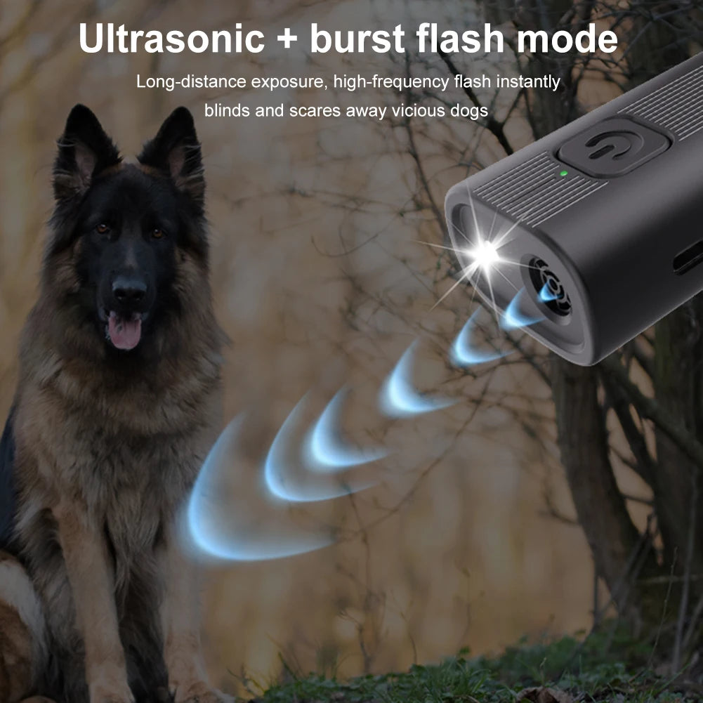 Ultrasonic Dog Bark Deterrent Device Long Range Rechargeable