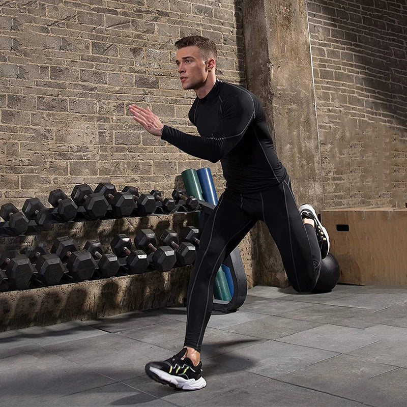 Men's Sports Long Sleeve Compression Shirt for Performance Training