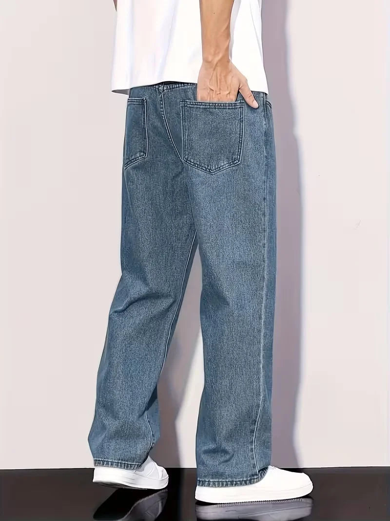 Men's Straight Leg Non Stretch Cotton Blend Denim Jeans