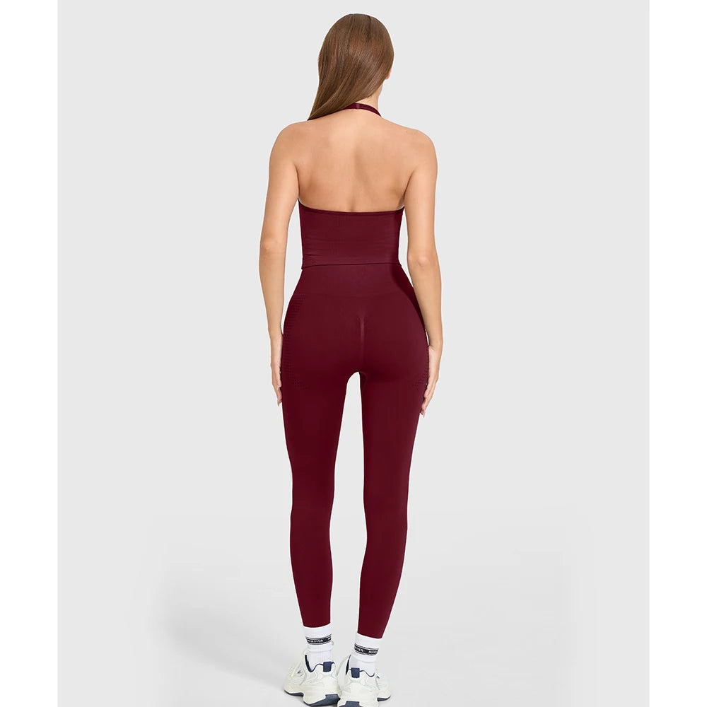 Women HighWaisted Leggings With Push Up Bra For Yoga