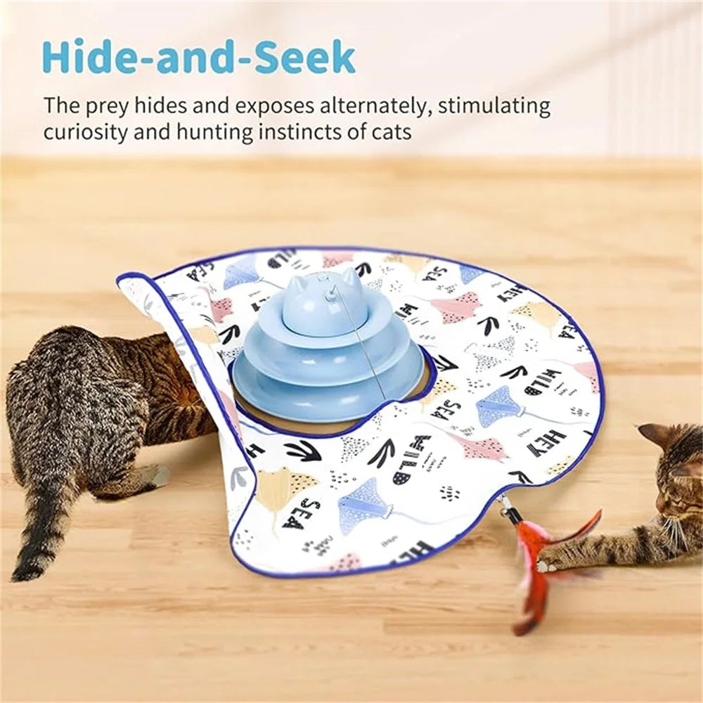 5-in-1 automatic interactive cat toy, suitable for indoor cats, rechargeable