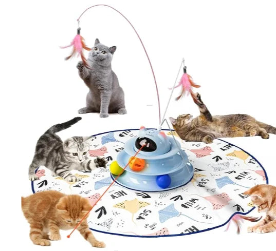 5-in-1 automatic interactive cat toy, suitable for indoor cats, rechargeable