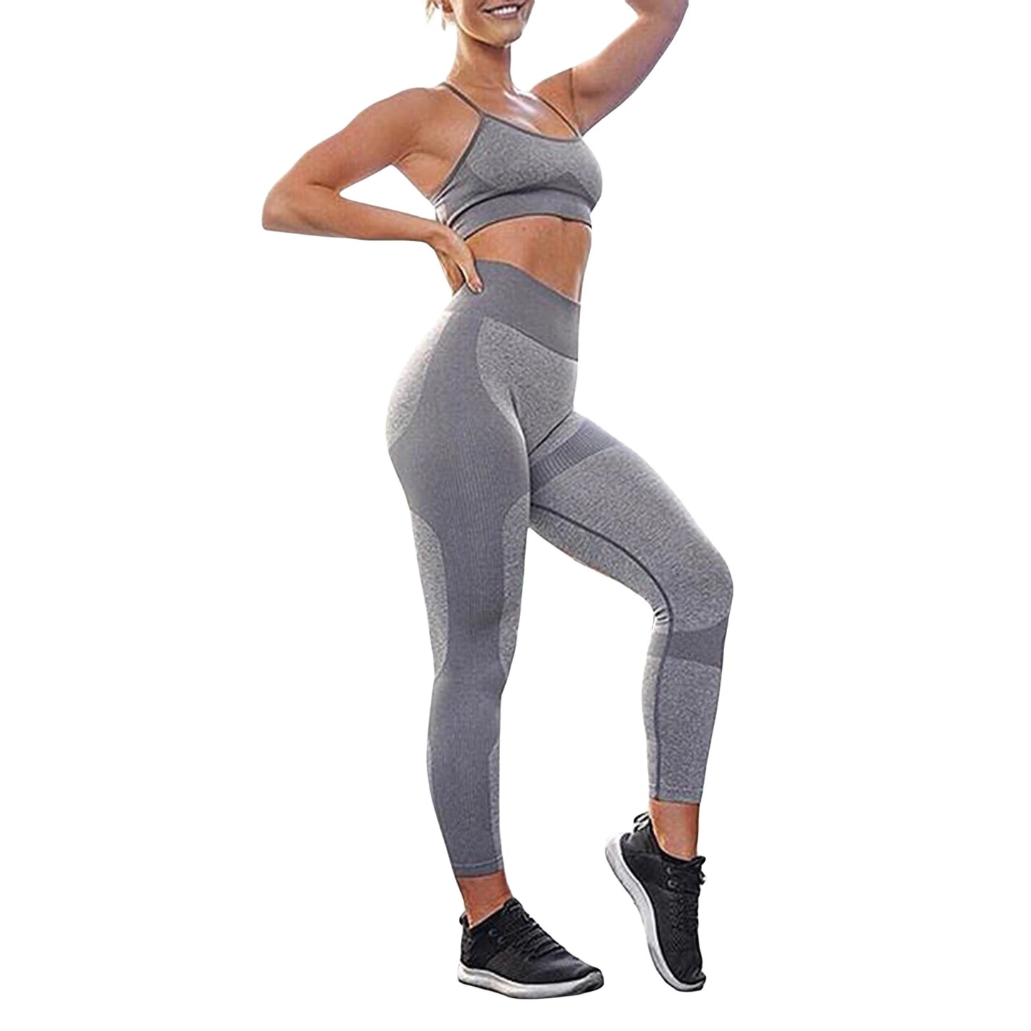 Women s 2-Piece Yoga Workout Set in Vibrant Colors for Active Wear