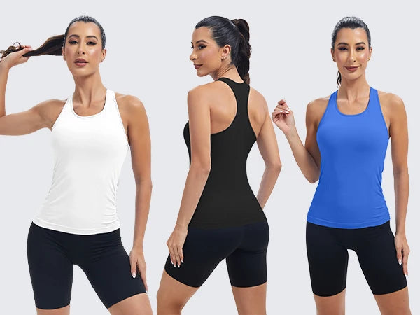 Seamless Women's Workout Tank Top With Built-In Bra