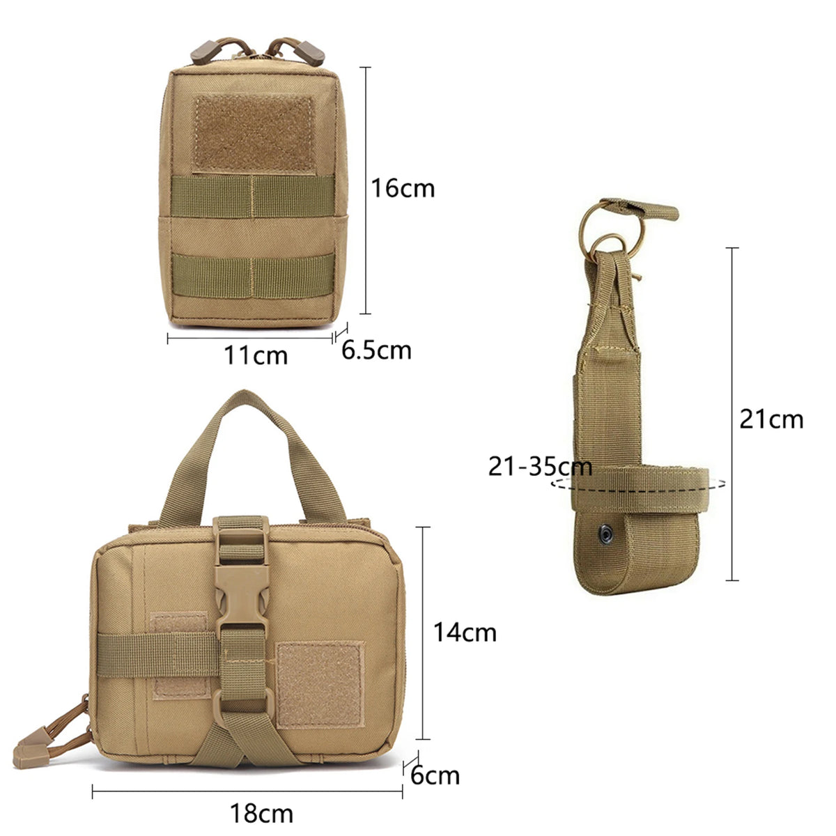 Tactical Dog Harness Collar Leash with Pouches For Medium & Large Dogs