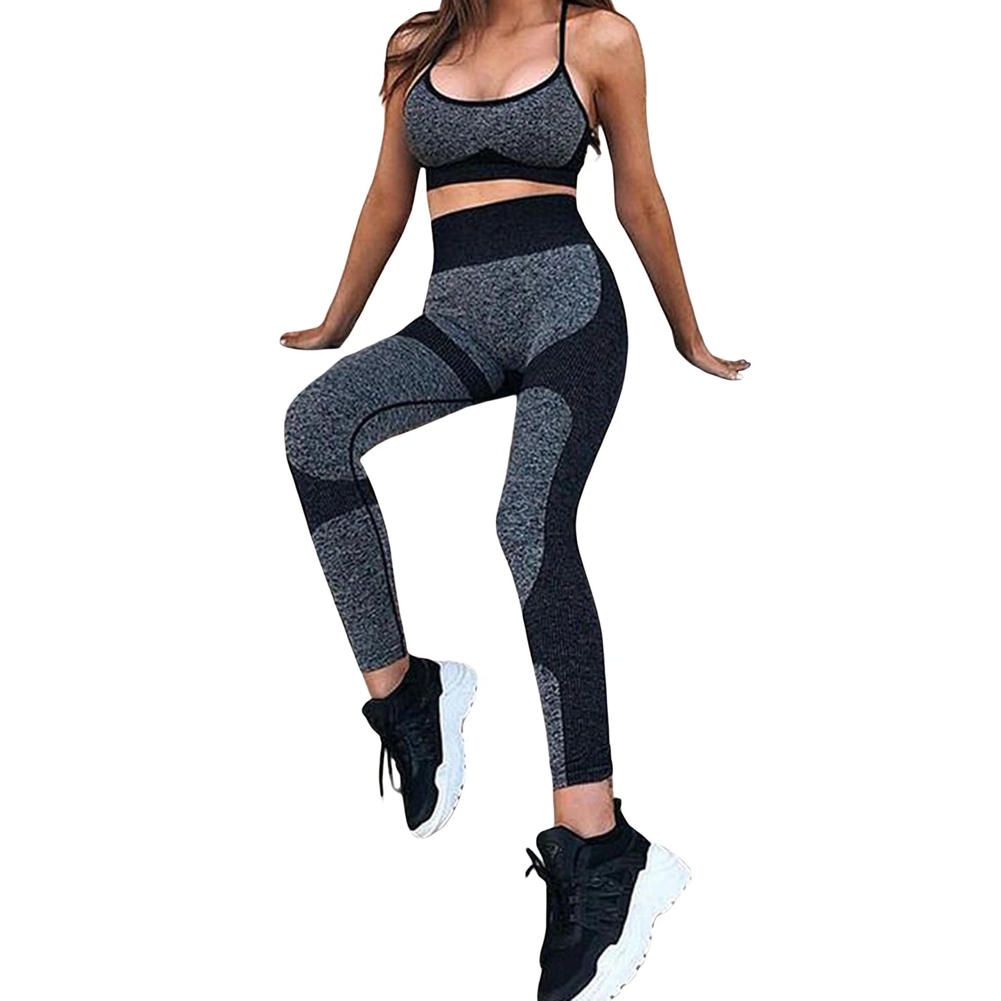 Women s 2-Piece Yoga Workout Set in Vibrant Colors for Active Wear