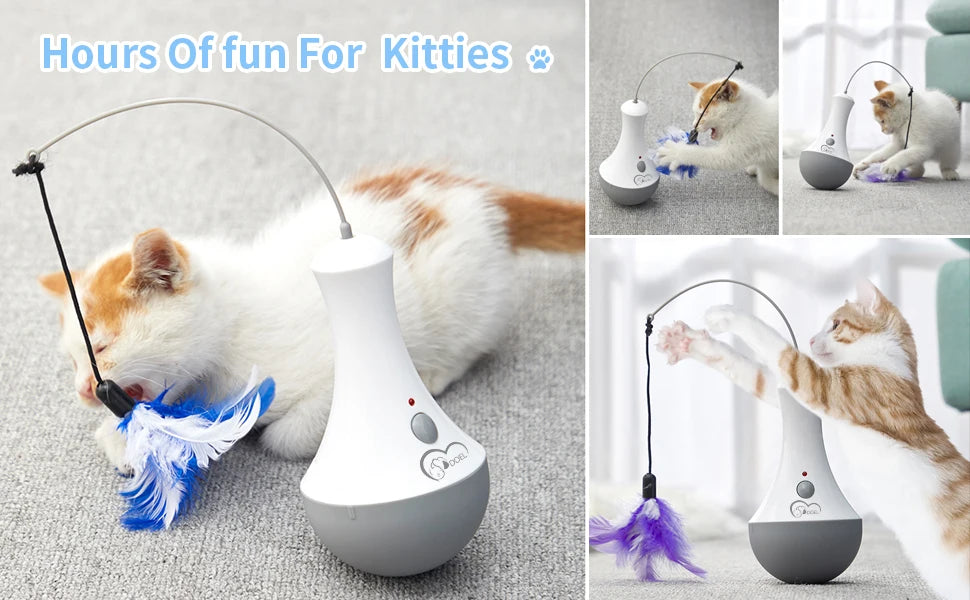 Interactive Cat Exercise Toy With Quiet Automatic Rotating Design