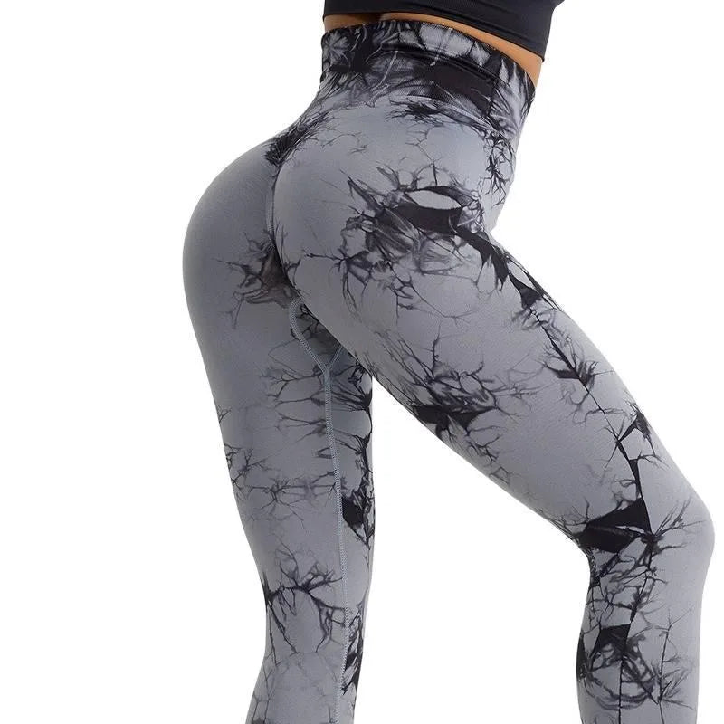 High Waist Tie Dye Yoga Pants for Women Breathable