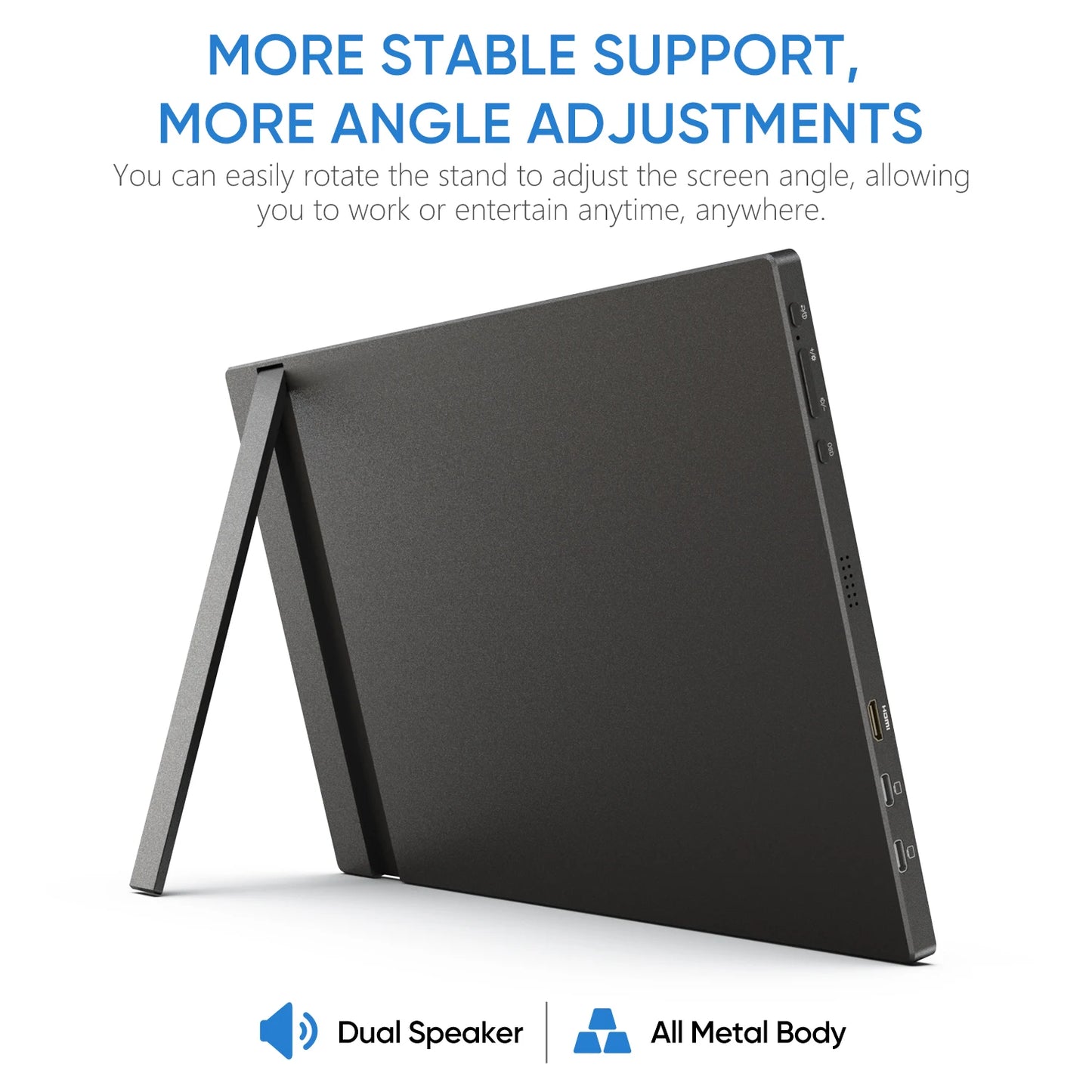 Arzopa Type C Portable Monitor IPS 1080P USB C Mini HDMI External Second Screen