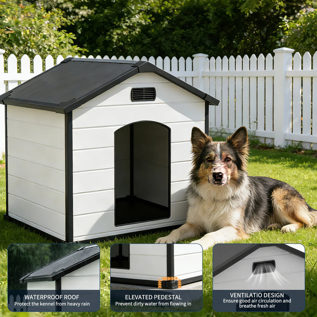 Comfortable Dog House for Small Medium Large Dogs and Cats