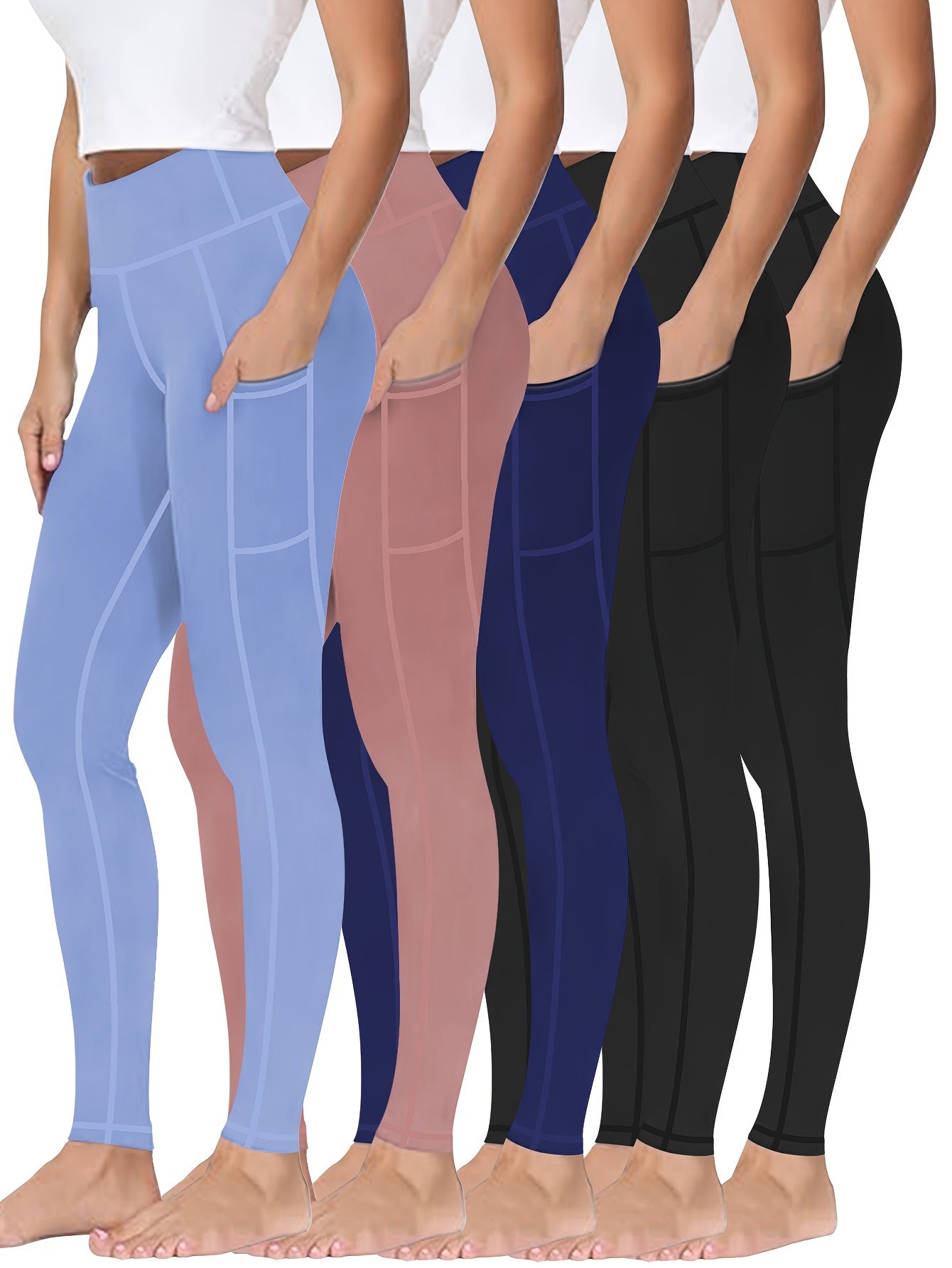 Five Piece Set Oversized Womens Sports Leggings Everyday