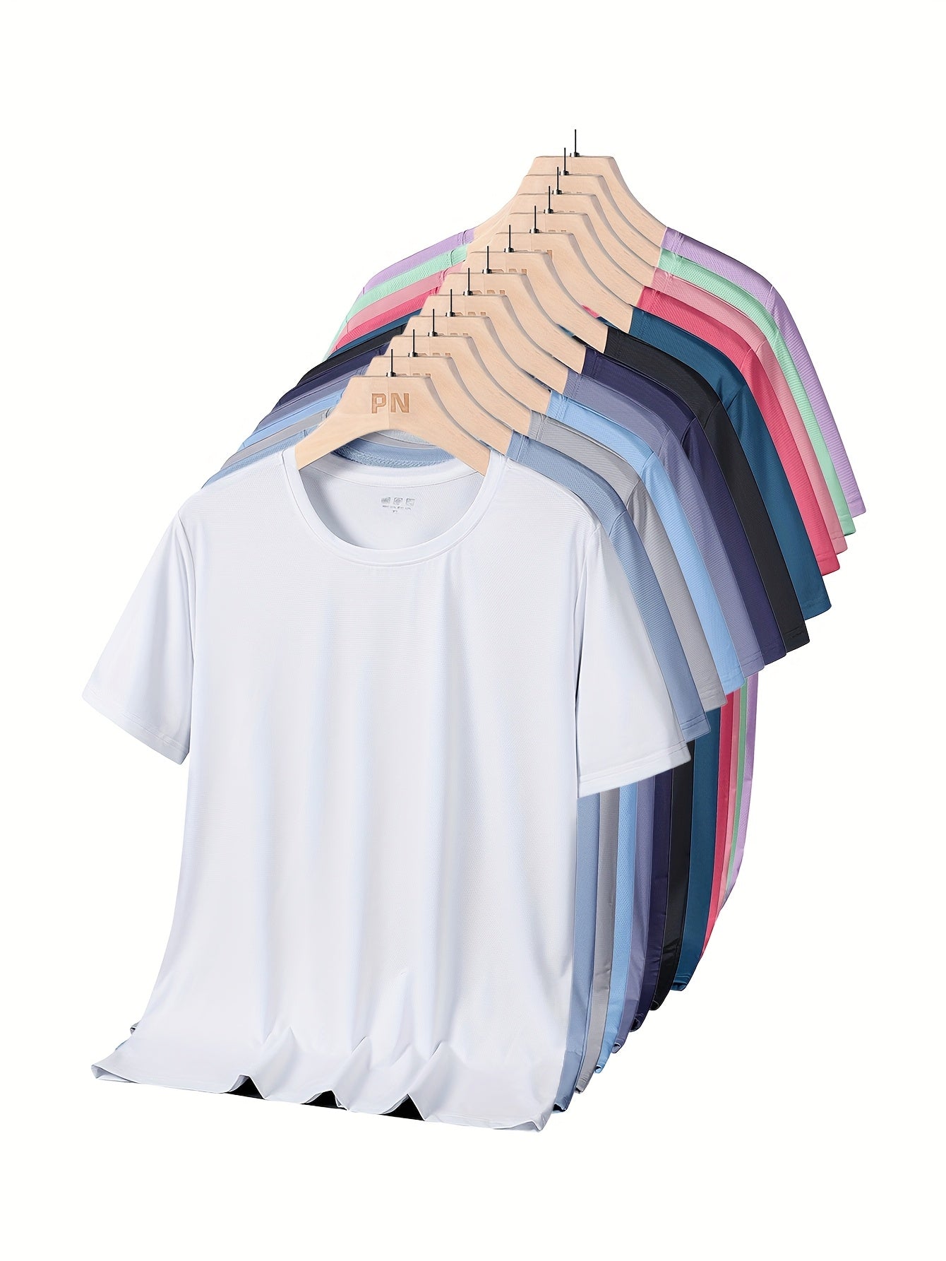 Men'S Solid Color T-shirt, Loose And Breathable, Comfortable Style, Suitable For Outdoor Fitness Wear