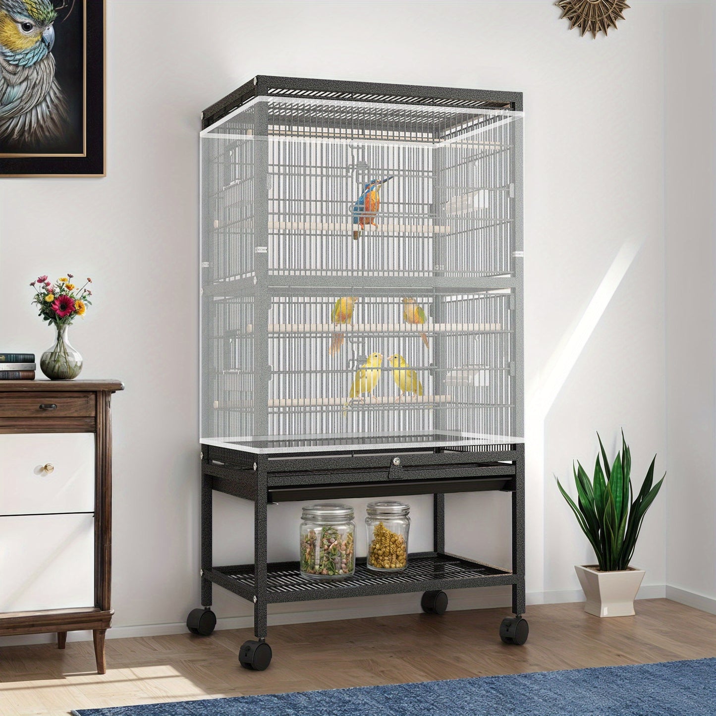 52 inch Birdcage, Cover and Seed Catcher Flight Cage